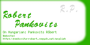 robert pankovits business card